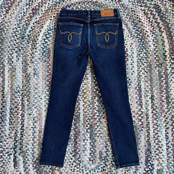 Moussy Dark Wash Rebirth Embroidered Skinny Jeans - Size 24 - Picture 5 of 7